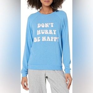 PJ Salvage Women’s Sweatshirt Loungewear Pajama Shirt Long Sleeve Top Size M